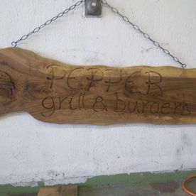 cartello in legno