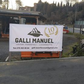 banner della ditta per lavori forestali - Galli Manuel Lavori Forestali