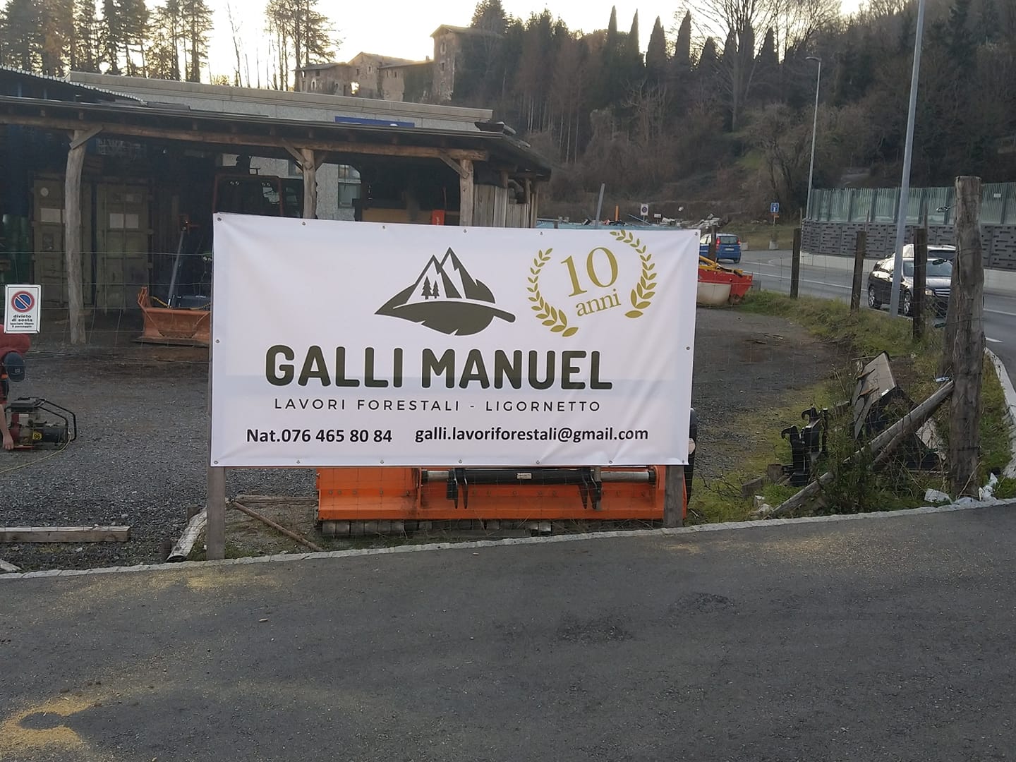 banner della ditta per lavori forestali - Galli Manuel Lavori Forestali